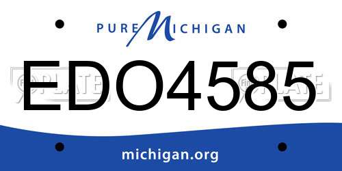 EDO4585 Michigan License Plate