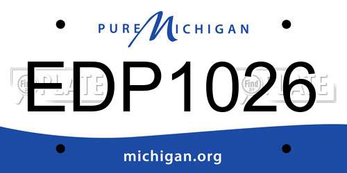 EDP1026 Michigan License Plate