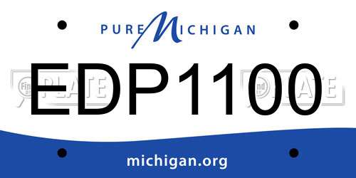 EDP1100 Michigan License Plate
