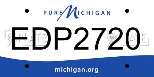 EDP2720 Michigan License Plate
