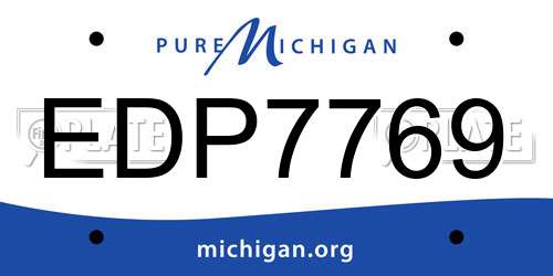 EDP7769 Michigan License Plate