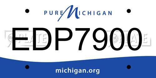 EDP7900 Michigan License Plate