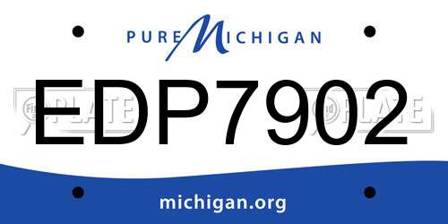 EDP7902 Michigan License Plate