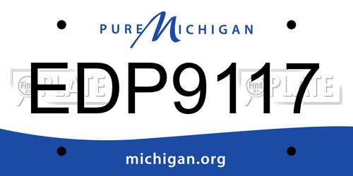 EDP9117 Michigan License Plate