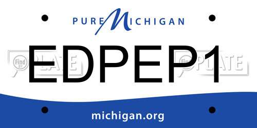 EDPEP1 Michigan License Plate