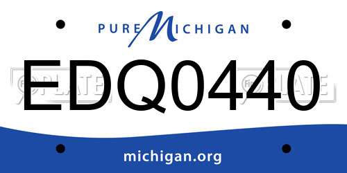 EDQ0440 Michigan License Plate