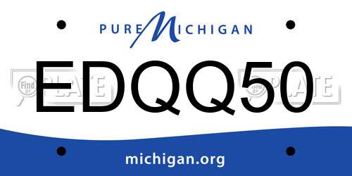EDQQ50 Michigan License Plate