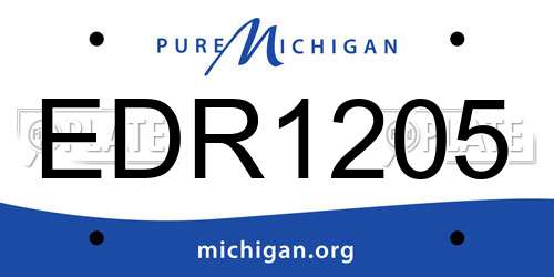 EDR1205 Michigan License Plate