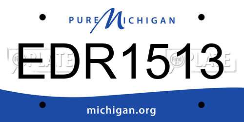 EDR1513 Michigan License Plate