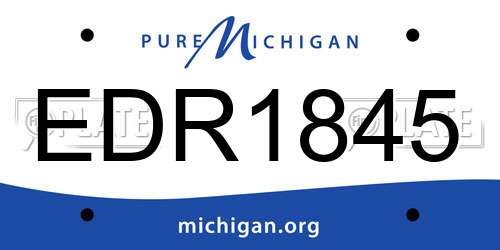 EDR1845 Michigan License Plate