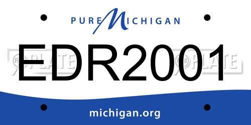 EDR2001 Michigan License Plate