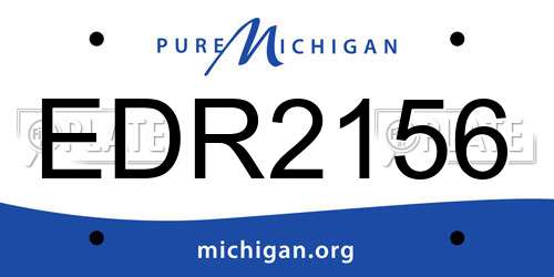 EDR2156 Michigan License Plate