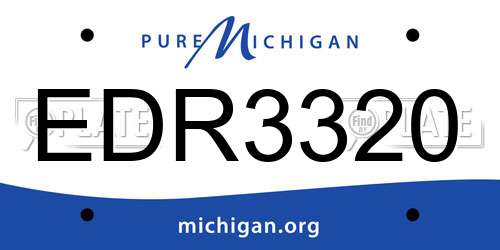 EDR3320 Michigan License Plate