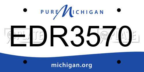 EDR3570 Michigan License Plate