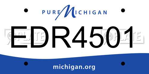 EDR4501 Michigan License Plate
