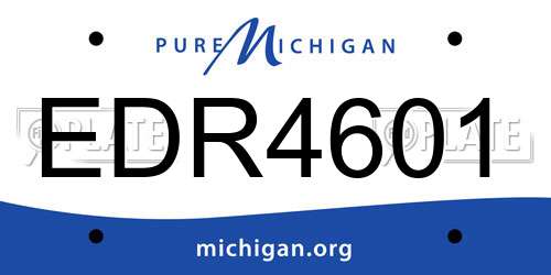 EDR4601 Michigan License Plate