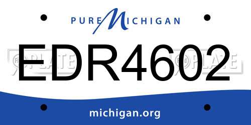 EDR4602 Michigan License Plate