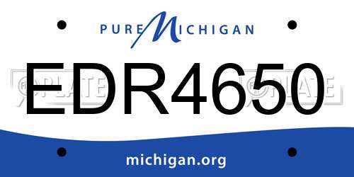 EDR4650 Michigan License Plate