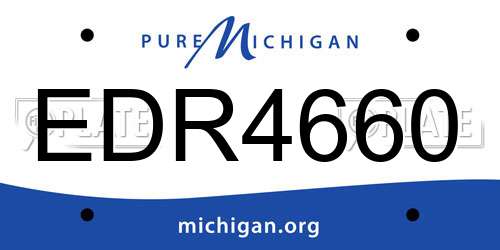 EDR4660 Michigan License Plate