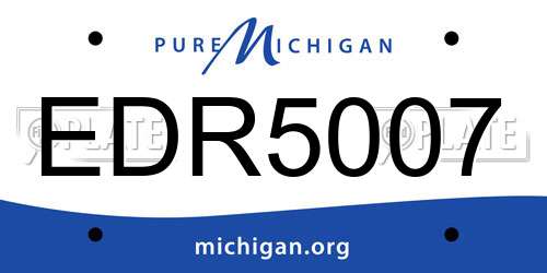 EDR5007 Michigan License Plate
