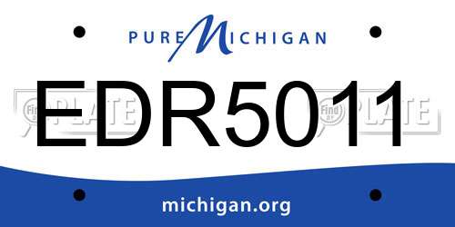 EDR5011 Michigan License Plate