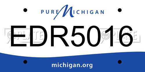EDR5016 Michigan License Plate