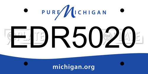 EDR5020 Michigan License Plate