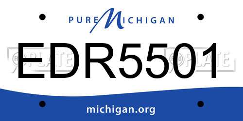 EDR5501 Michigan License Plate