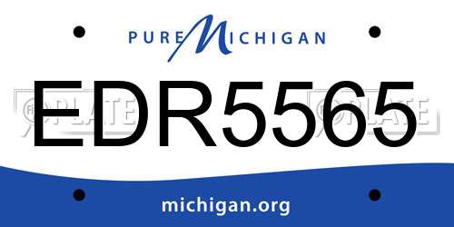 EDR5565 Michigan License Plate