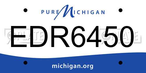 EDR6450 Michigan License Plate