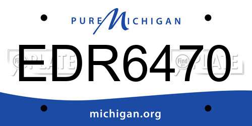 EDR6470 Michigan License Plate