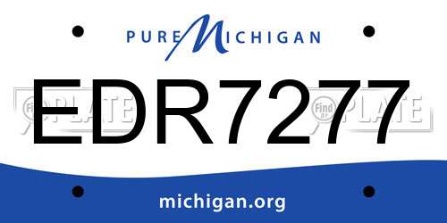 EDR7277 Michigan License Plate