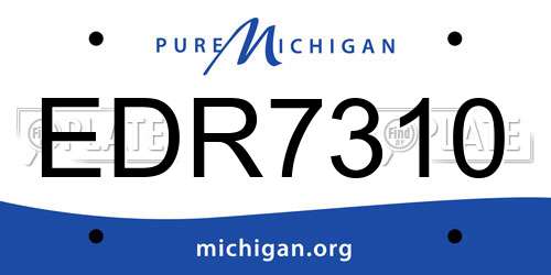 EDR7310 Michigan License Plate