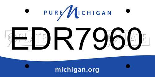 EDR7960 Michigan License Plate
