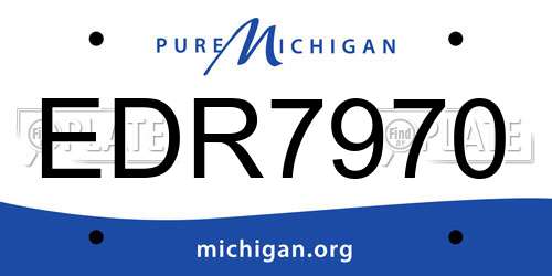 EDR7970 Michigan License Plate