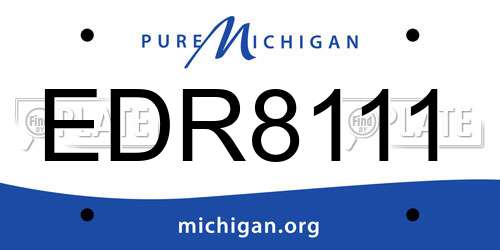 EDR8111 Michigan License Plate