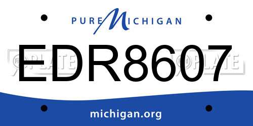 EDR8607 Michigan License Plate