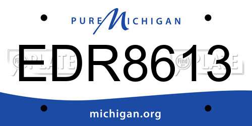 EDR8613 Michigan License Plate