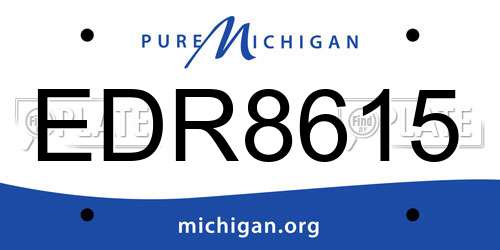 EDR8615 Michigan License Plate