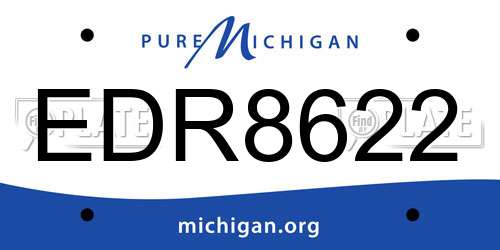 EDR8622 Michigan License Plate