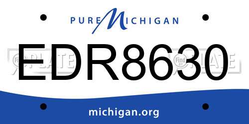 EDR8630 Michigan License Plate