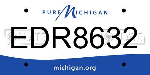 EDR8632 Michigan License Plate