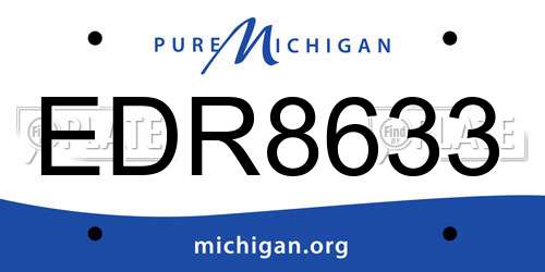 EDR8633 Michigan License Plate