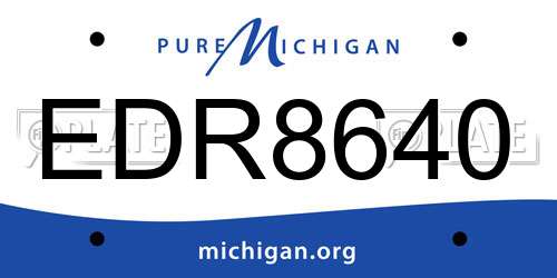 EDR8640 Michigan License Plate