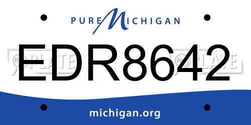 EDR8642 Michigan License Plate