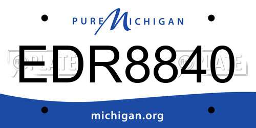 EDR8840 Michigan License Plate