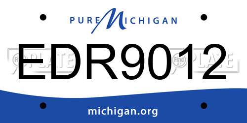 EDR9012 Michigan License Plate