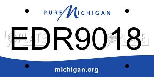EDR9018 Michigan License Plate