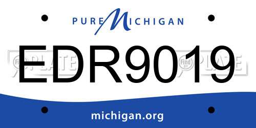 EDR9019 Michigan License Plate