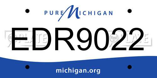 EDR9022 Michigan License Plate